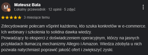 Opinia – Mateusz Bala